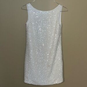 Sachin And Babi Addy Sleeveless Sequin Bow-Back Shift Mini Dress, Size 0
